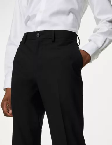 Slim Fit Flat Front Stretch Trousers 4 of 5