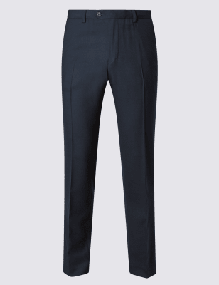 flat front slim fit trousers