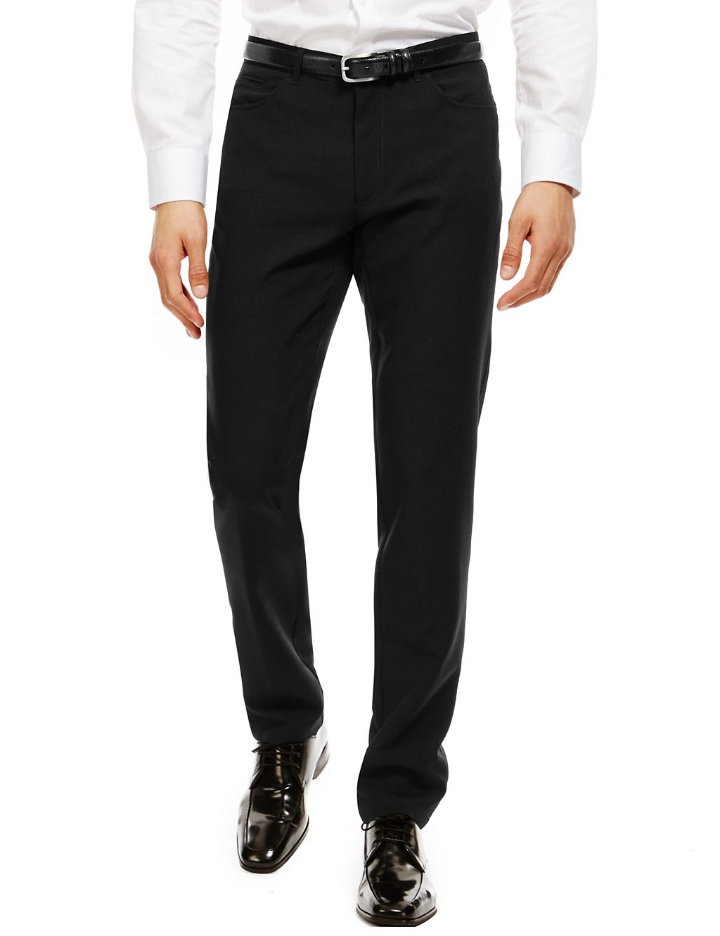 Slim Fit Flat Front Trousers 3 of 3