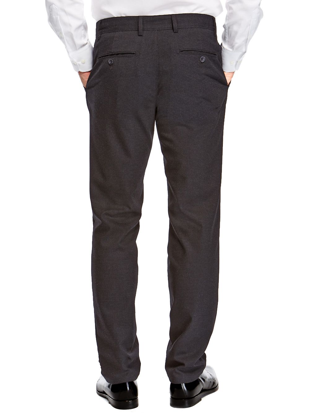 Slim Fit Flat Front Trousers 2 of 4