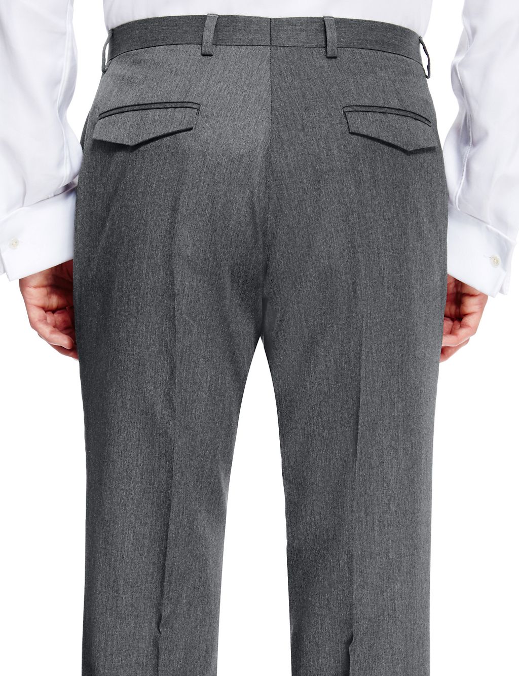 Slim Fit Flat Front Trousers 2 of 3
