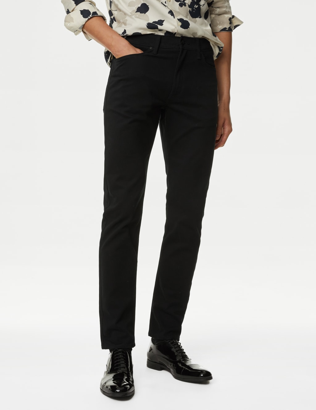 Slim Fit Italian 5 Pocket Trousers 2 of 5