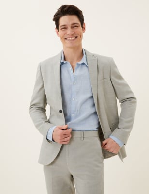 m&s linen suit