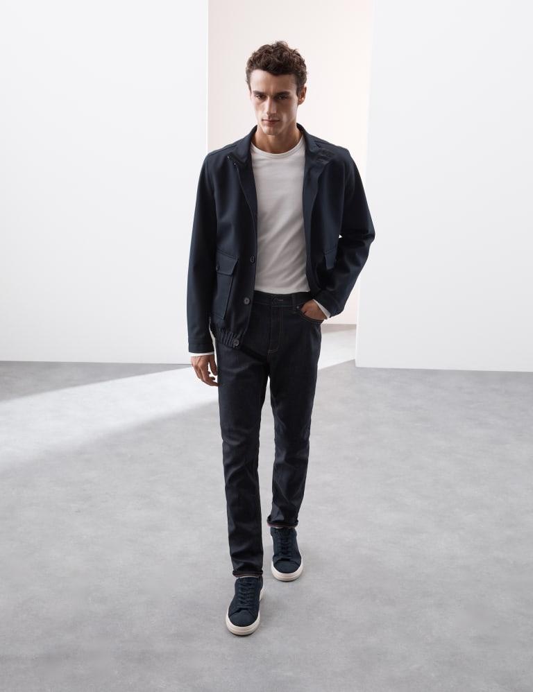 M&s mens jeans slim best sale fit