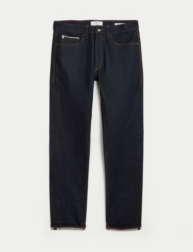 Buy Slim Fit Japanese Selvedge Stretch Jeans | M&S Collection | M&S