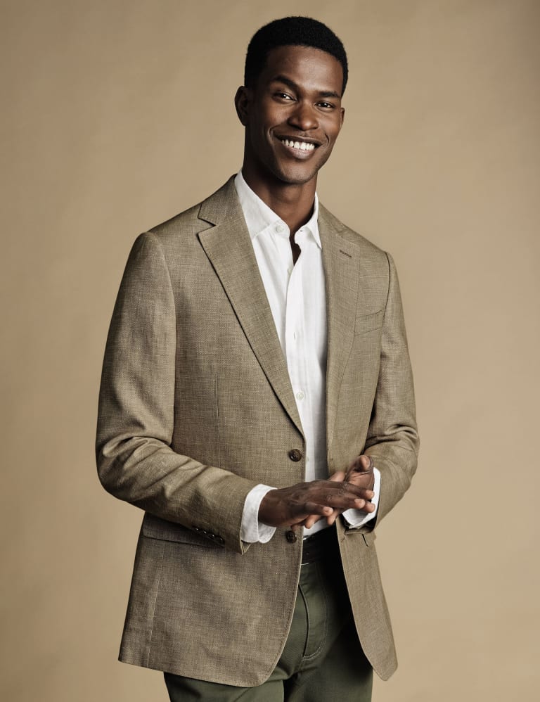 Slim Fit Linen Blend Suit Jacket Charles Tyrwhitt M S