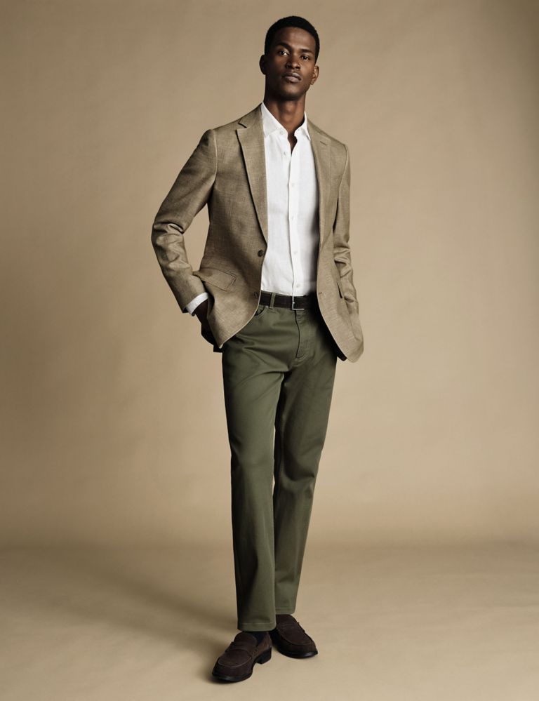 Slim Fit Linen Blend Suit Jacket 2 of 5