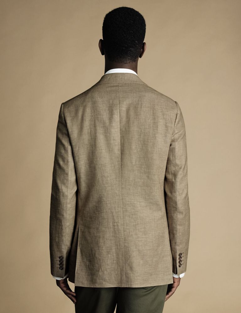 Slim Fit Linen Blend Suit Jacket 3 of 5
