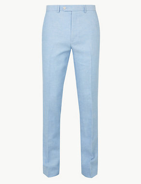 Slim Fit Linen Miracle Trousers Image 2 of 6