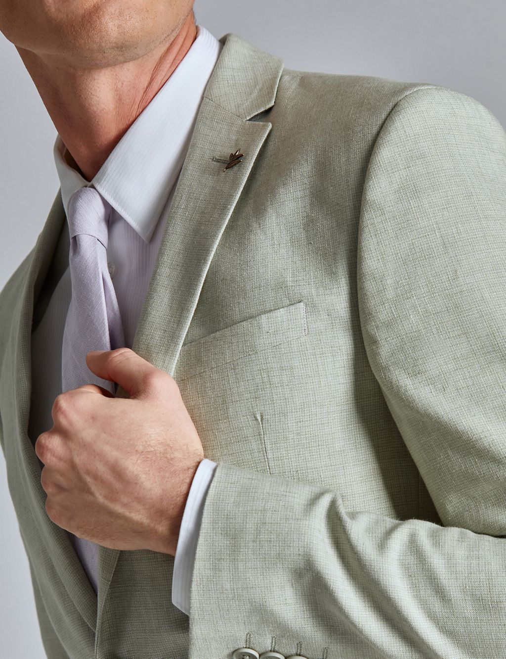Slim Fit Linen Rich Suit Jacket 7 of 7