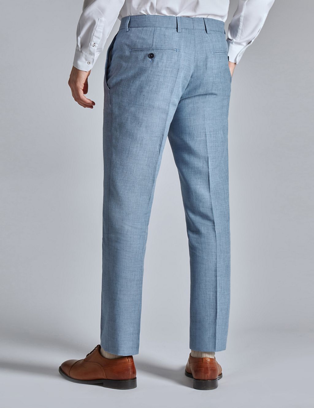 Slim Fit Linen Rich Suit Trousers 2 of 5