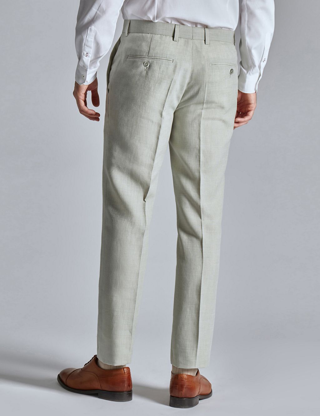 Slim Fit Linen Rich Suit Trousers 2 of 5