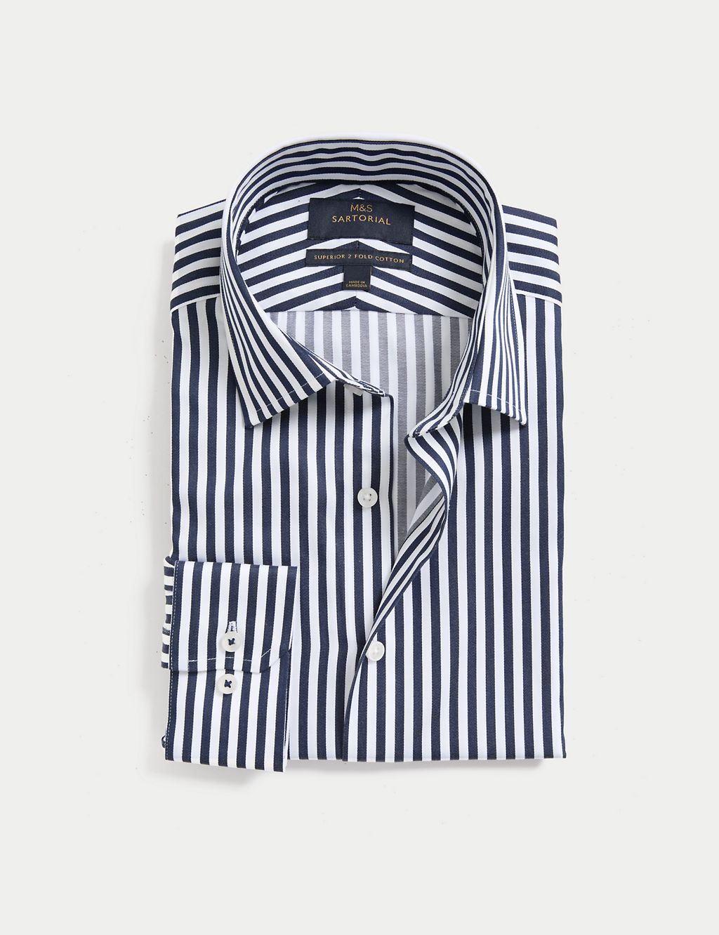 Slim Fit Luxury Cotton Bold Stripe Shirt 3 of 5