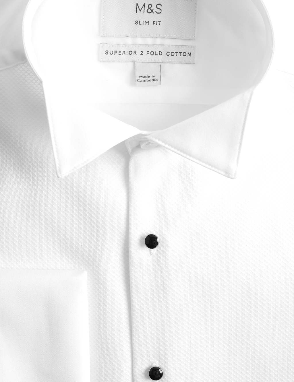 Slim Fit Luxury Cotton Double Cuff Dress Shirt | M&S SARTORIAL | M&S