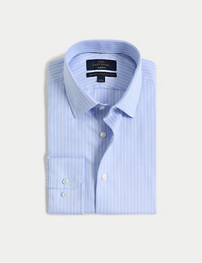 Slim Fit Luxury Cotton Striped Shirt Image 2 of 4