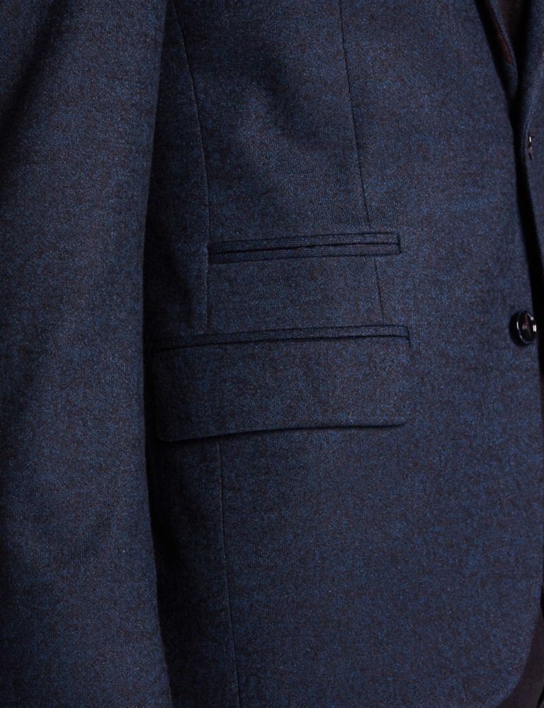 Slim Fit Mélange 2 Button Jacket with Wool 7 of 9