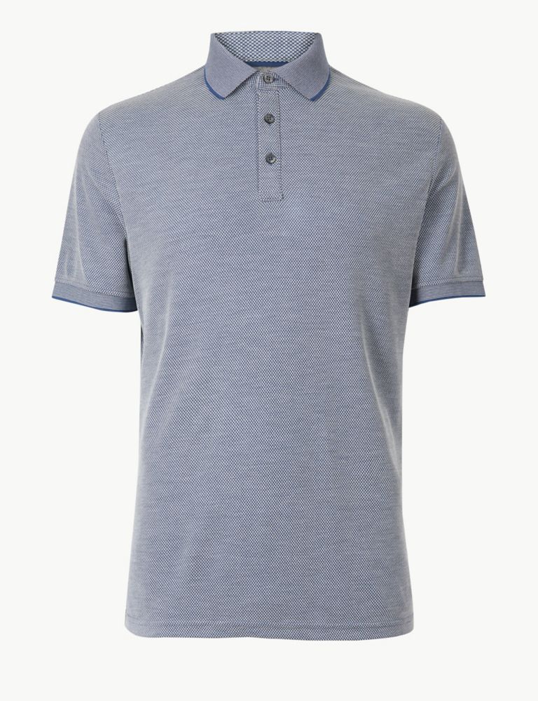 Slim Fit Modal Rich Textured Polo Shirt 2 of 4