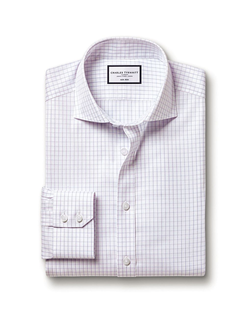 Slim Fit Non Iron Check Twill Shirt 1 of 6
