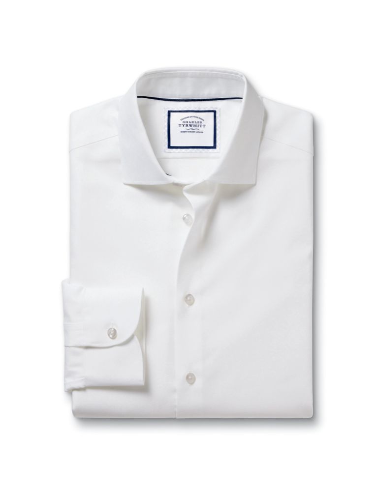 Slim Fit Non Iron Cotton Linen Blend Shirt 2 of 6