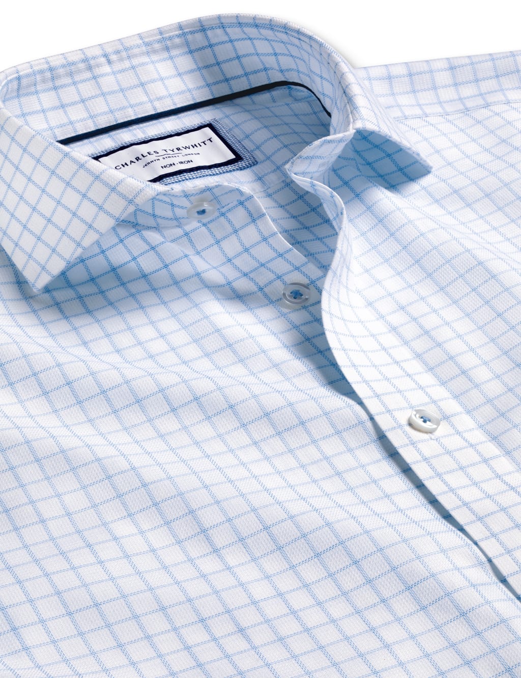 Slim Fit Non Iron Pure Cotton Check Shirt Charles Tyrwhitt M&S