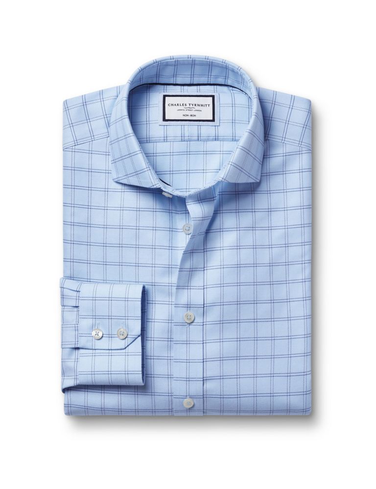 Slim Fit Non Iron Pure Cotton Checked Shirt 2 of 6