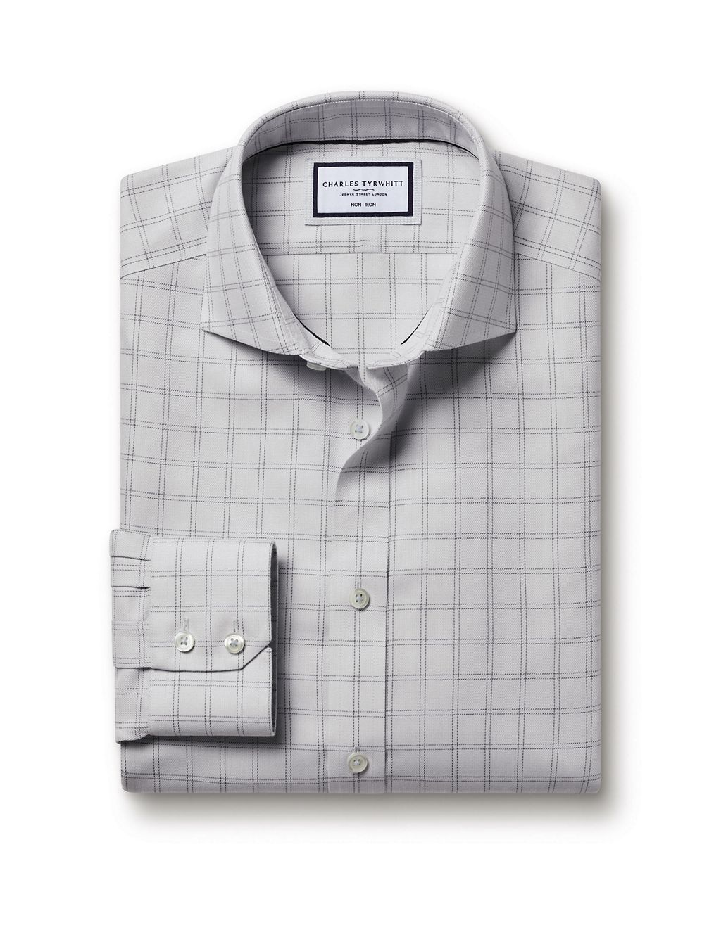 Slim Fit Non Iron Pure Cotton Checked Shirt 1 of 6