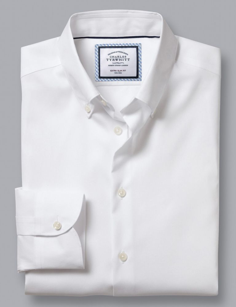 Slim Fit Non Iron Pure Cotton Oxford Shirt 2 of 6
