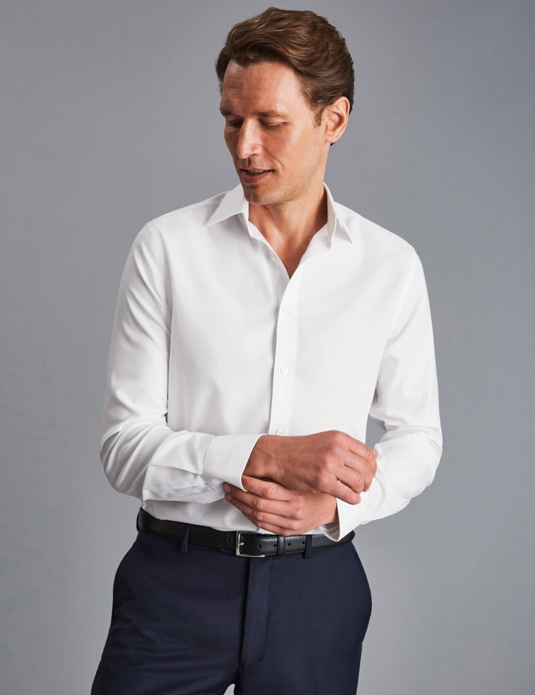 Slim Fit Non Iron Pure Cotton Oxford Shirt 1 of 4