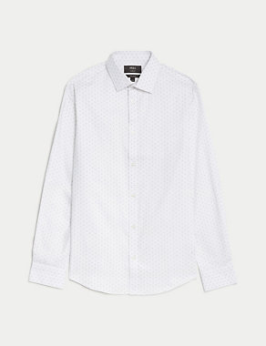 Slim Fit Non Iron Pure Cotton Printed Shirt Image 2 of 6