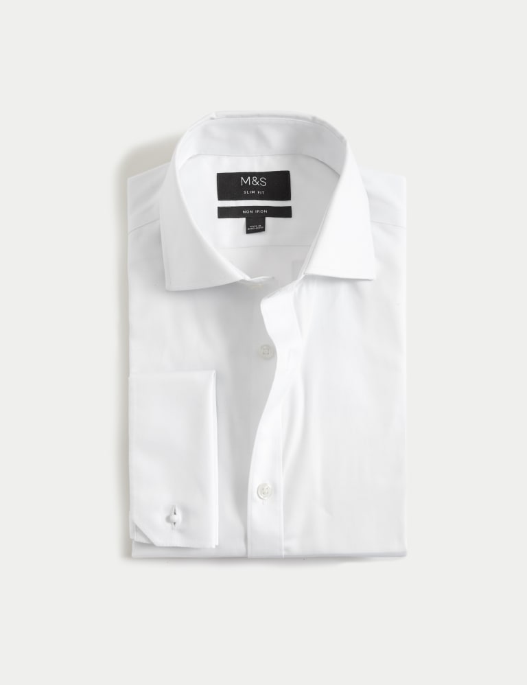 Slim Fit Non Iron Pure Cotton Shirt M S Collection M S