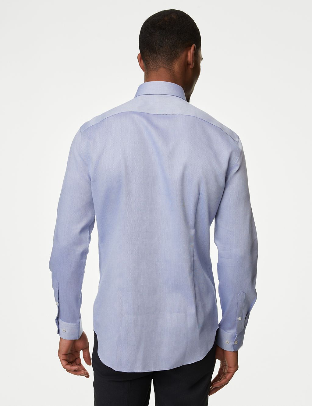 Slim Fit Non Iron Pure Cotton Textured Shirt 2 of 4