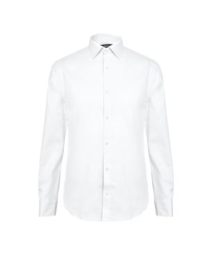 Slim Fit Non Iron Pure Cotton Twill Shirt Image 2 of 6