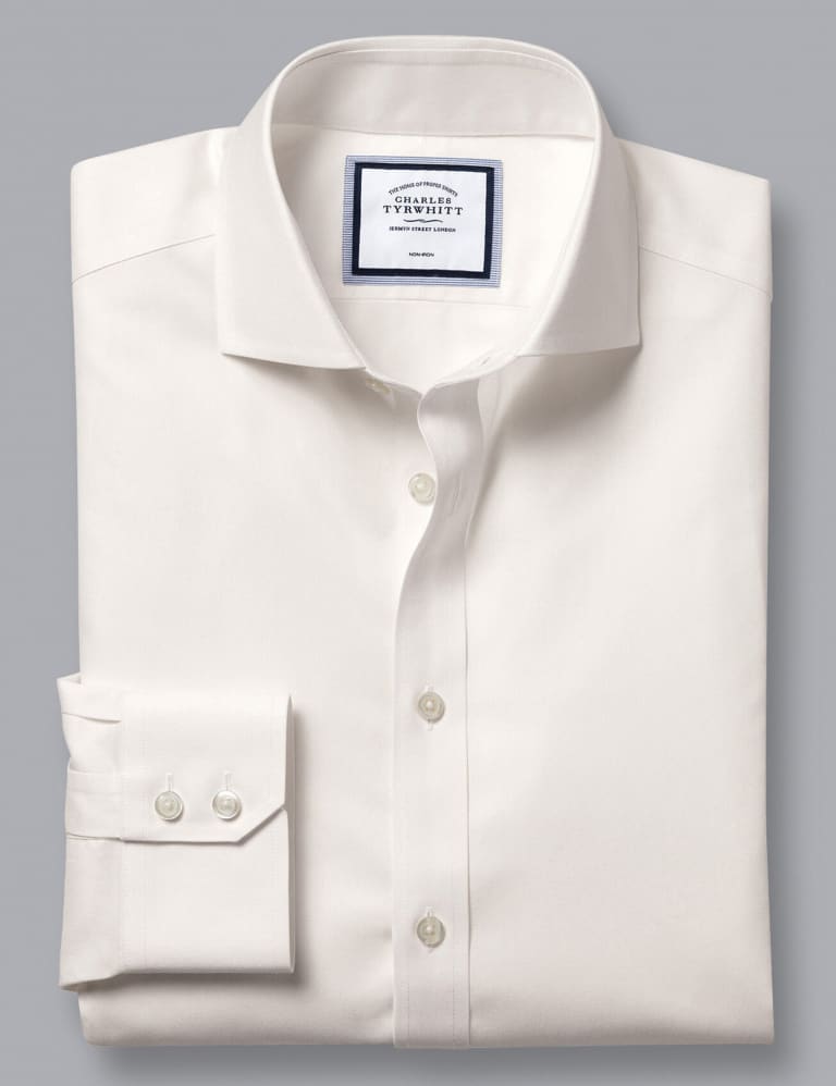 Slim Fit Non Iron Pure Cotton Twill Shirt 2 of 5