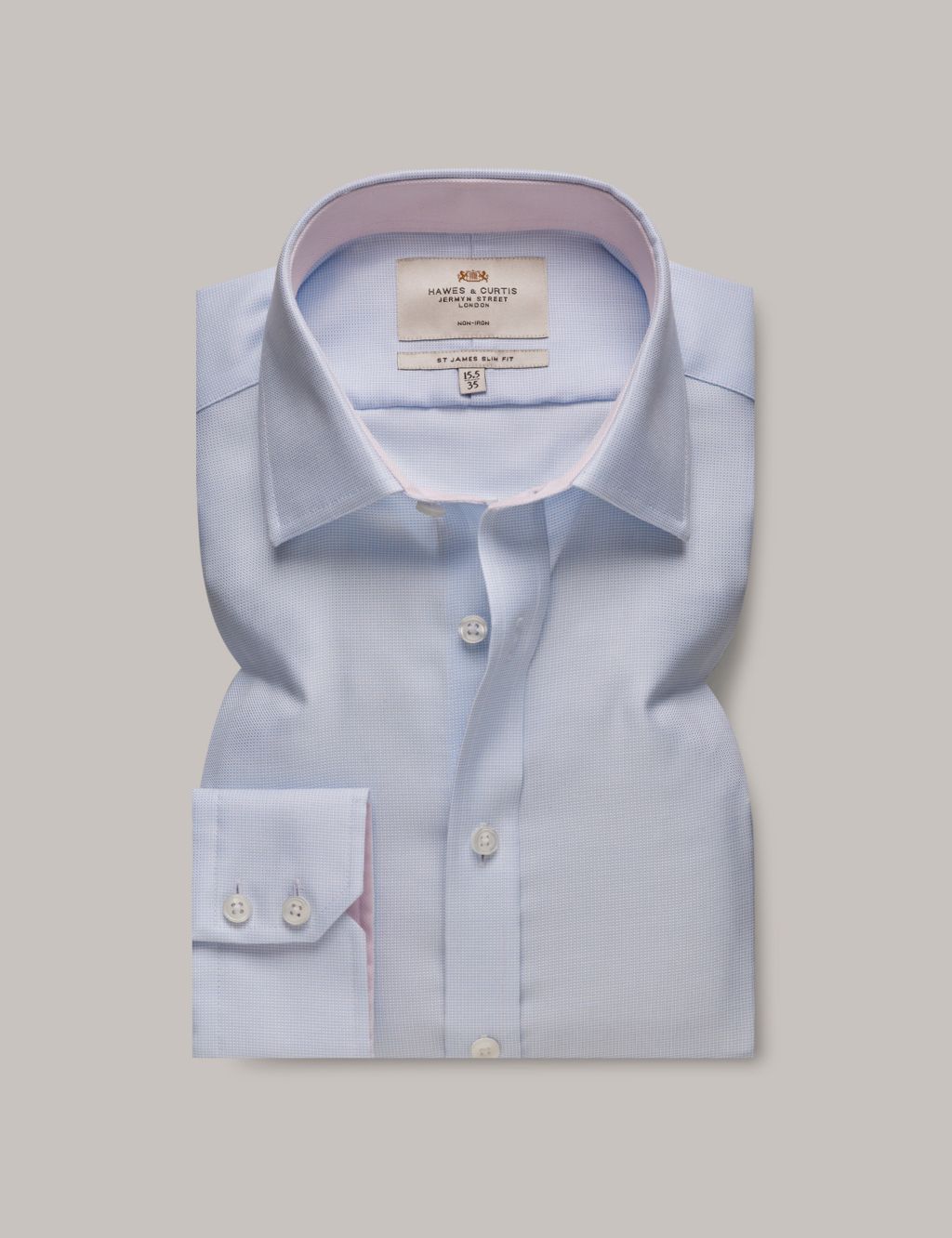 Slim Fit Non Iron Pure Cotton Weave Shirt 3 of 3