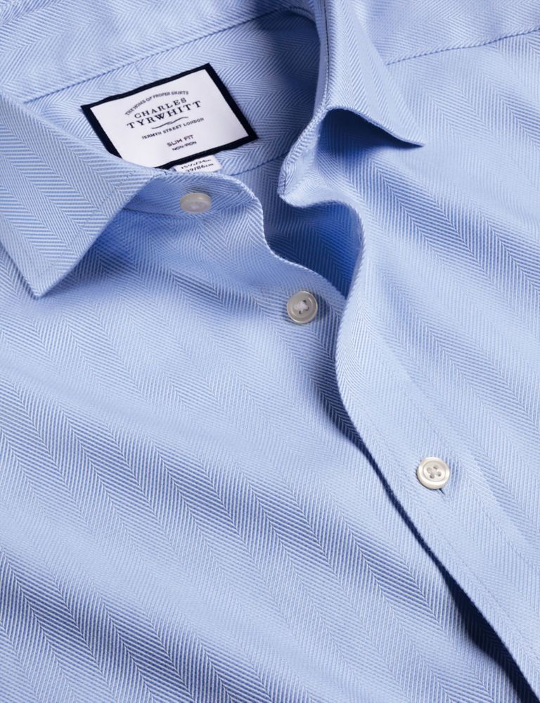 Slim Fit Non Iron Pure Cotton Weave Shirt 4 of 4