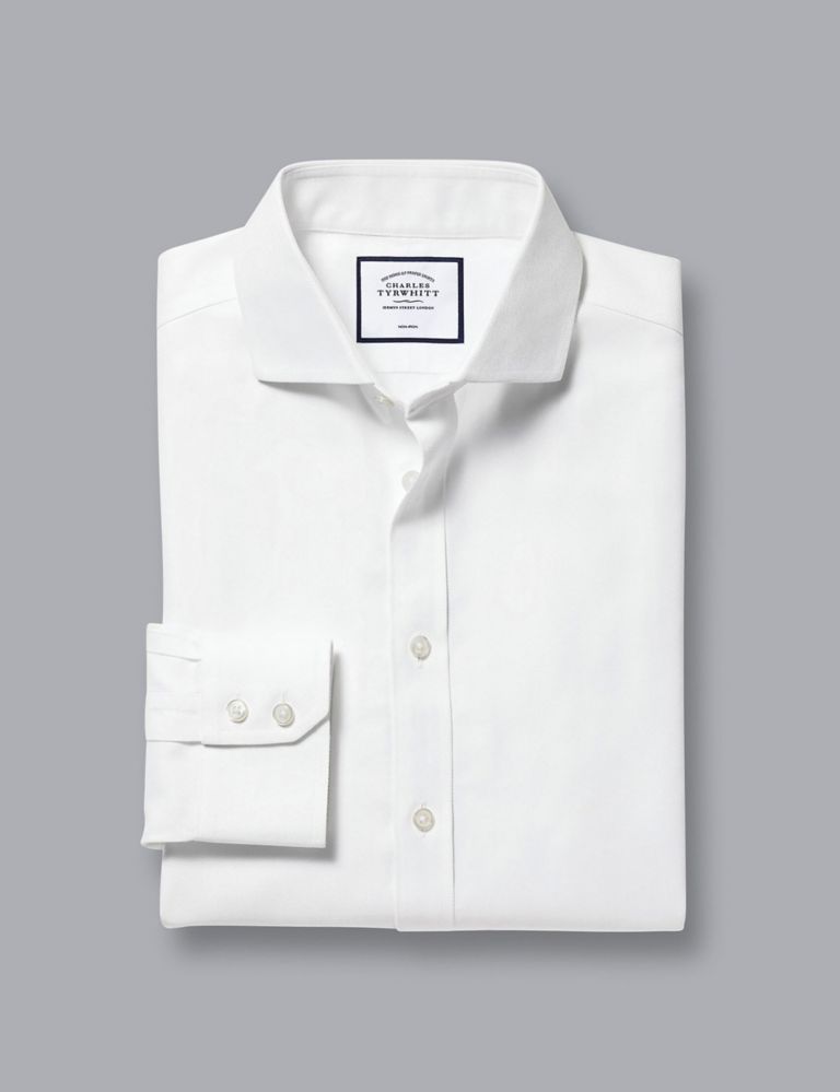 Slim Fit Non Iron Pure Cotton Weave Shirt 2 of 5