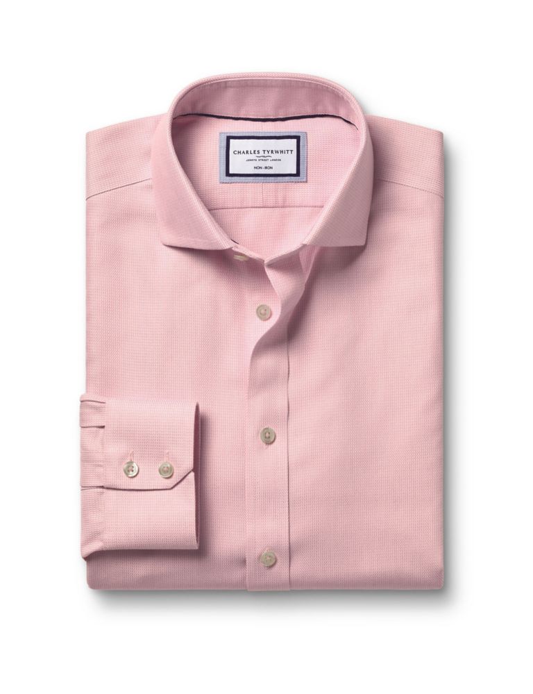 Slim Fit Non Iron Pure Cotton Weave Shirt 2 of 6