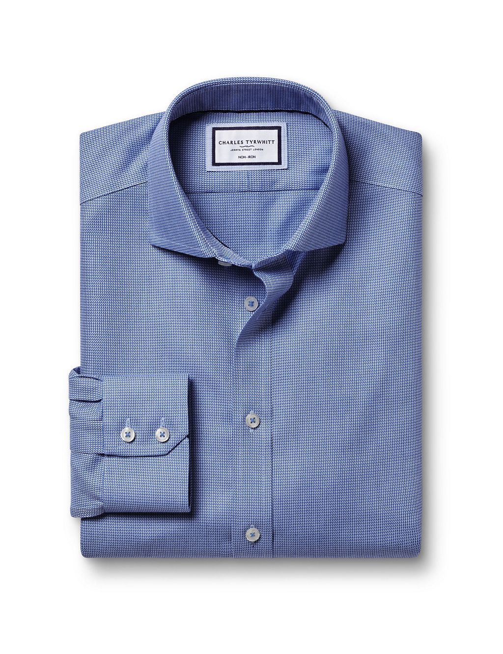 Slim Fit Non Iron Pure Cotton Weave Shirt 1 of 5