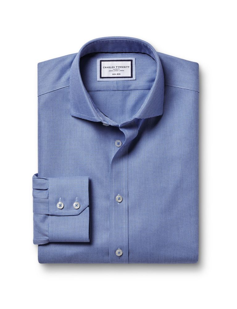Slim Fit Non Iron Pure Cotton Weave Shirt 2 of 5