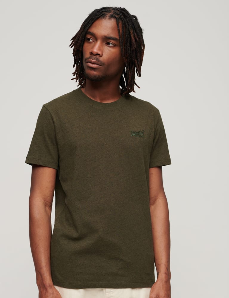 Slim Fit Organic Cotton Crew Neck T-Shirt 1 of 3