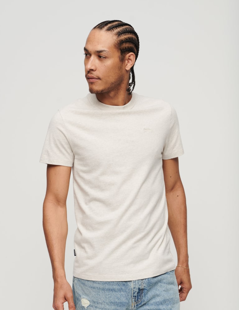 Slim Fit Organic Cotton Crew Neck T-Shirt 1 of 3