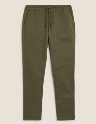 elasticated chinos