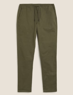 elasticated chinos mens