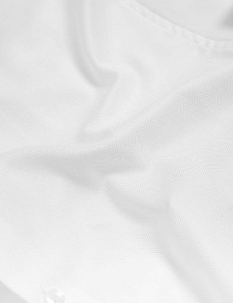 Slim Fit Personalised Men's Herringbone Shirt | M&S SARTORIAL | M&S