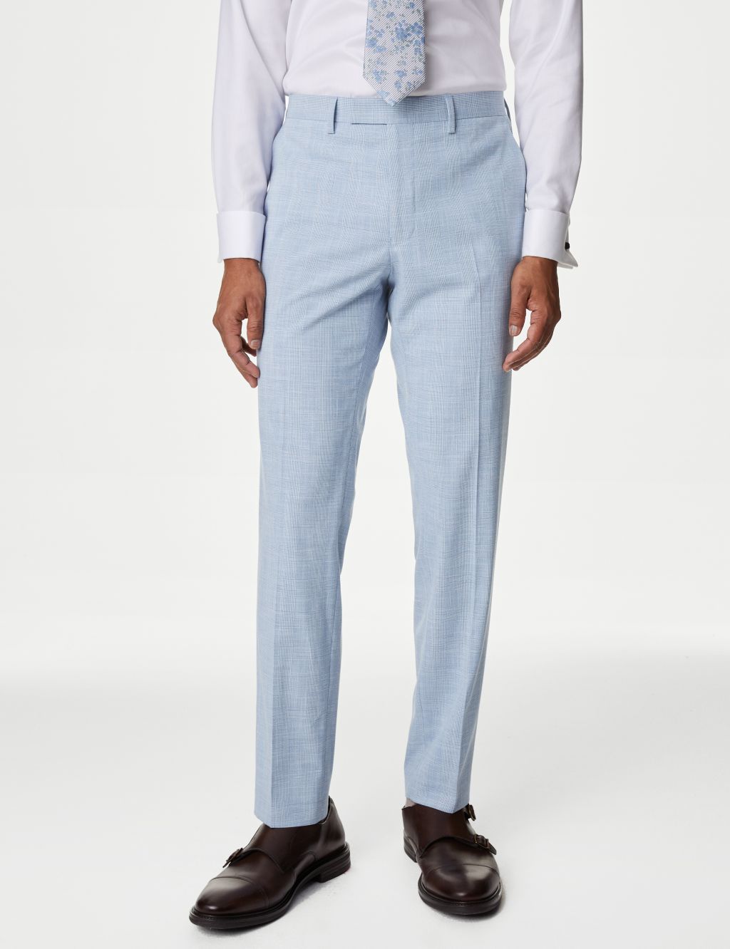 Slim Fit Prince Of Wales Check Suit Trousers | M&S Collection | M&S