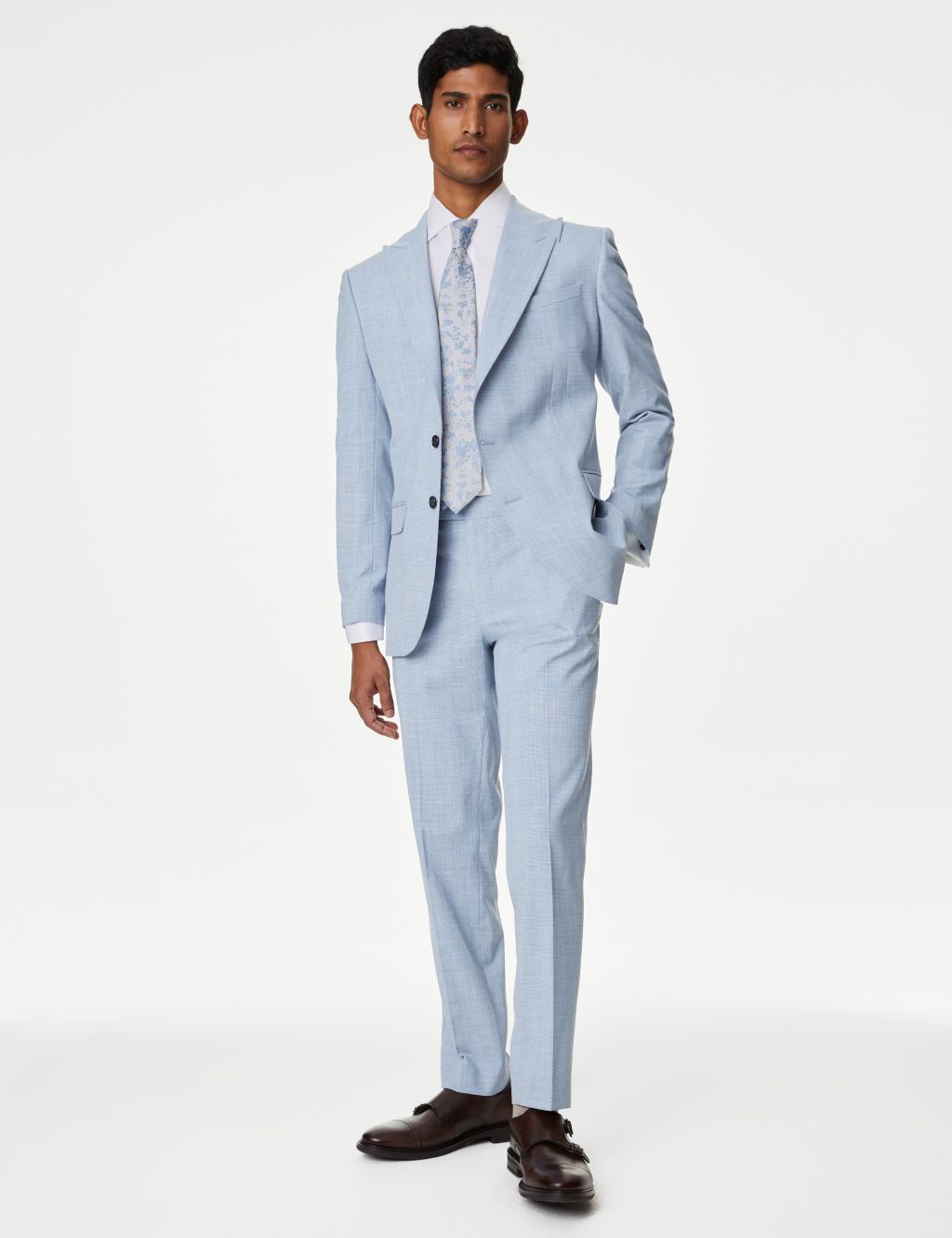 Slim Fit Prince Of Wales Check Suit Trousers | M&S Collection | M&S