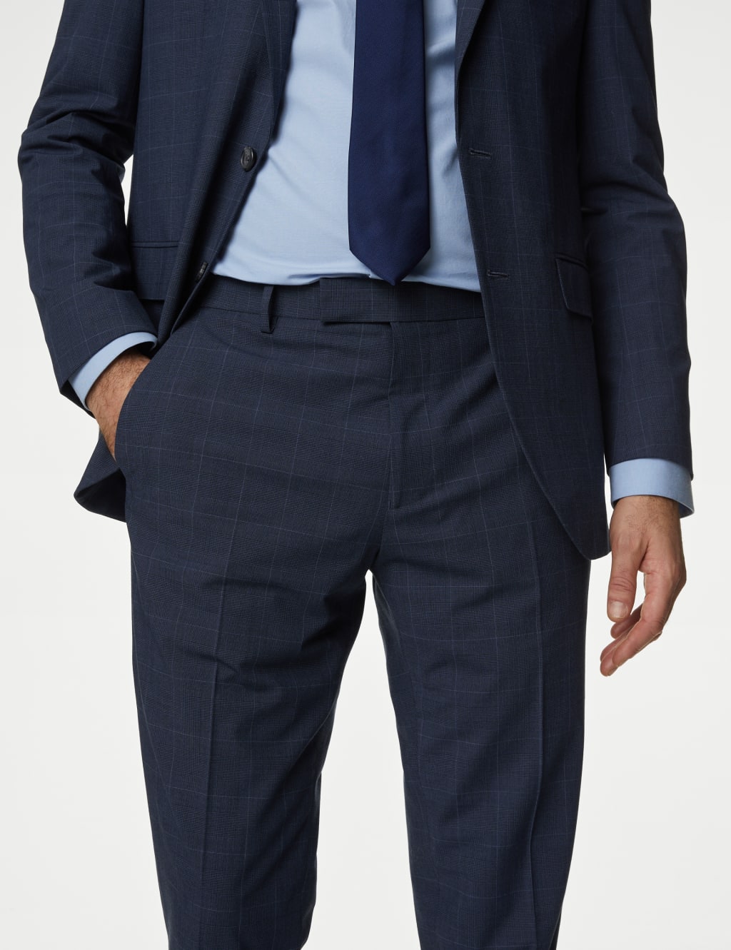 Slim Fit Prince of Wales Check Suit Trousers | M&S Collection | M&S