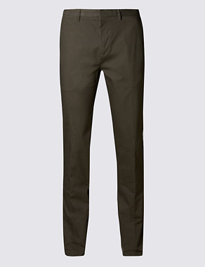 Slim Fit Printed Chinos with Stretch Image 2 of 4