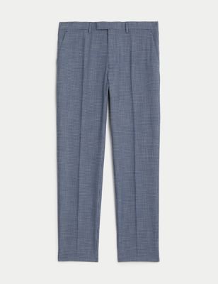Slim Fit Puppytooth Stretch Suit Trousers Image 2 of 6