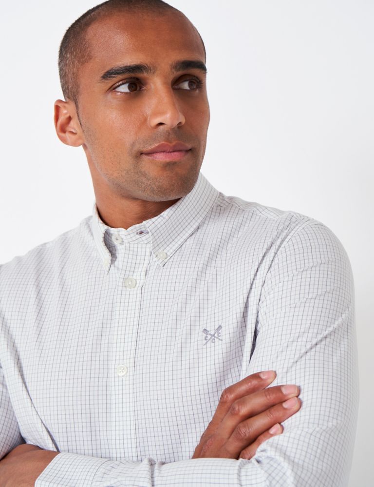 Slim Fit Pure Cotton Check Oxford Shirt 6 of 6